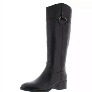 Alfani Womens Bexleyy Black Tall Riding Boots